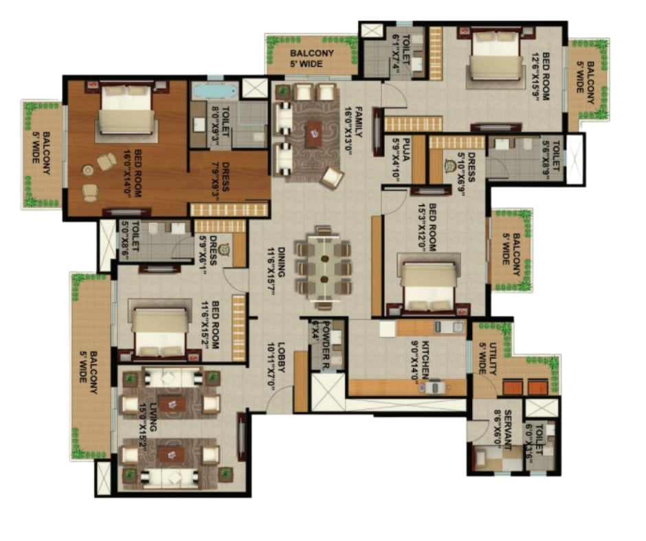 4 BHK Nimbus the Arista Luxe