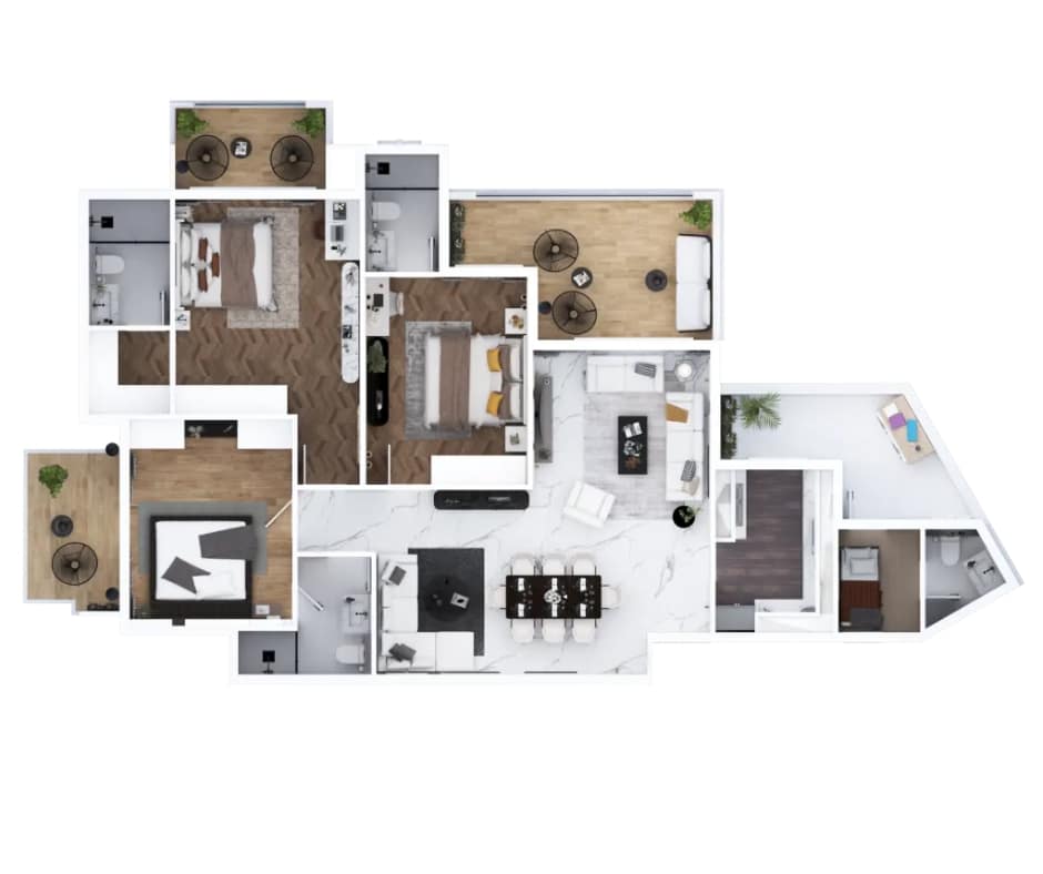 Arista Luxe 3 BHK Floor Plan
