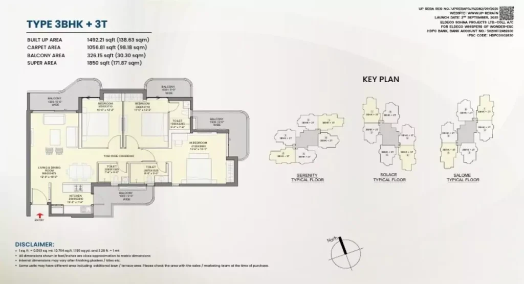 Eldeco WOW - 3BHK+3T